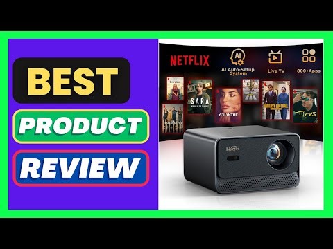 Lisowod Projector with WiFi and Bluetooth: [1100 ANSI /Auto Focus