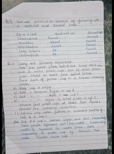 9th class Cell chapter New Syllabus Science Exploration