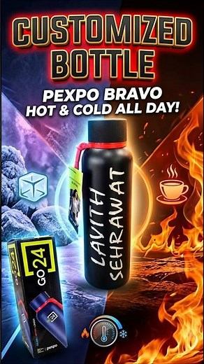Customized Bottle 😍 Name Print + 24H Hot & Cold 🔥❄️ | Pexpo Bravo Review