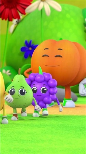 Five Cute Fruits Jumping On The Bed 🍇 Children Song #shorts #meekosfamily