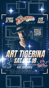 Art Tigerina LIVE @ The Destination in #MidlandTX | Tejano Vibes Radio