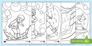 Rain Mindfulness Colouring Pages