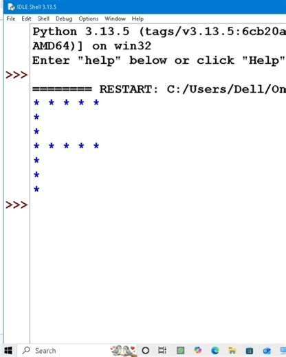 🤩F pattern in python