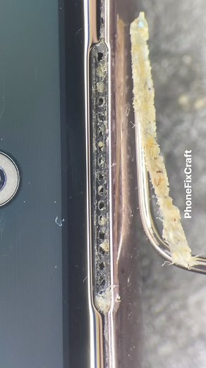 Satisfying earpisce speaker cleaning under the microscope 🔬 If you enjoy repair and phone cleaning videos you might like to check our YouTube channel. We have over 500 🎉 videos and we upload a new one every week (link in bio) ☝️ Attention⚠️ The procedure you see in this video is carried out by an experienced technician. We do NOT encourage or recommend trying to clean your phone’s charging port or speakers at home. If you feel that your phone needs such service, please visit your local repair 