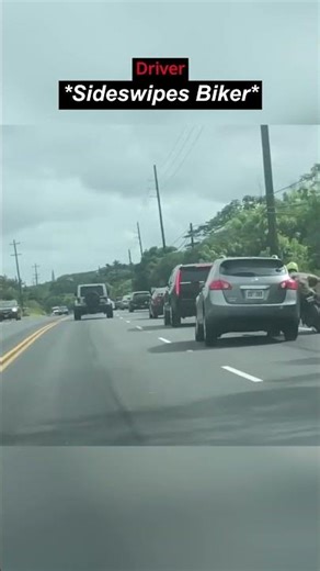 Biker intentionally did this and get what he deserved