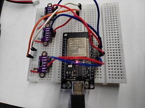 37基于ESP32的三路软件IIC读取VL53L0x激光测距传感器数据
