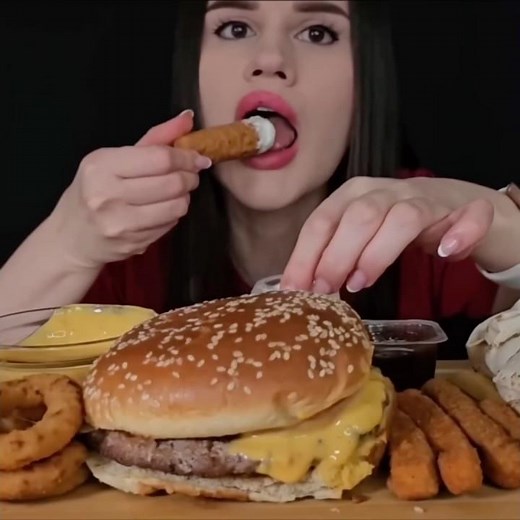 ASMR BURGER KING | CHEESE WHOPPER, CHICKEN FRIES MUKBANG | EATING SHOW #burgerking #asmrfood