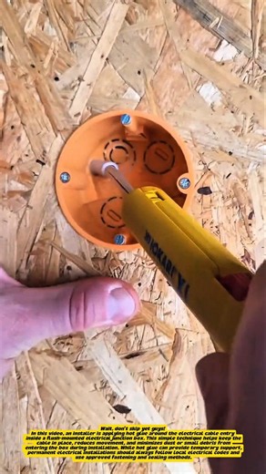 How to Seal an Electrical Box Cable Entry with Hot Glue | Quick Installation Tip.