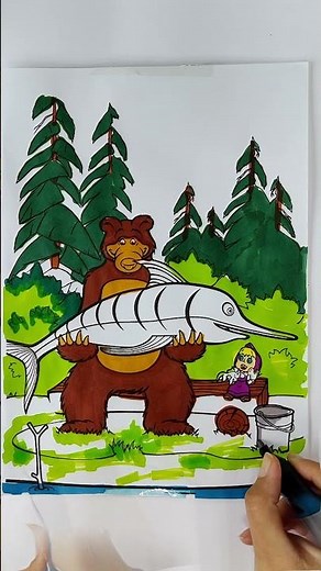 Bear & Masha Fishing , Masa i Meda Pecaju