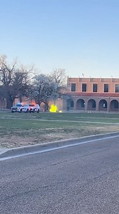 Viewers sent a video of a green fire from a manhole on Texas Tech's campus. | KAMC News
