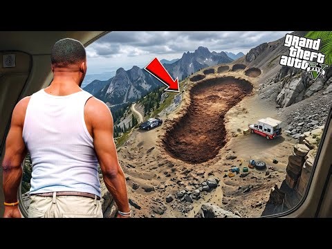 Franklin Found A Giant Footprint In Gta5...!