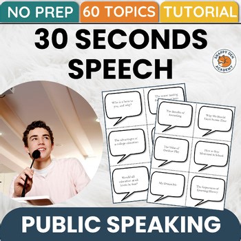30 SECONDS Speech Writing Lesson Public Speaking Activity Topics Guide