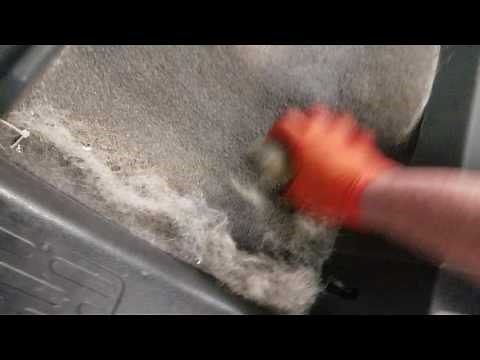 Easiest way to remove dog hair from a car (Pumice stone)