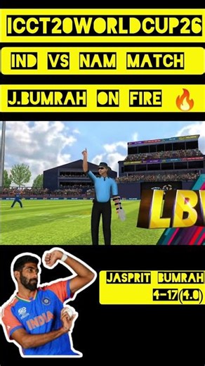 India vs Namibia Match |Jasprit Bumrah On Fire🔥|Icct20worldcup26|Wcc3 Gameplay|#newcricketgames