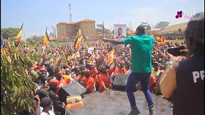 Teso Akogo pop star, Uncle Regesa, captivated the audience at Bobi Wine's Bweyogerere Rally, proudly declaring his support for NUP and inspiring many with his passion. | Teso Vibez