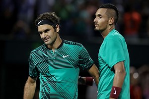 Nick Kyrgios drops 2-word reaction to highlight reel of his battle against Roger Federer at Miami Open 2017