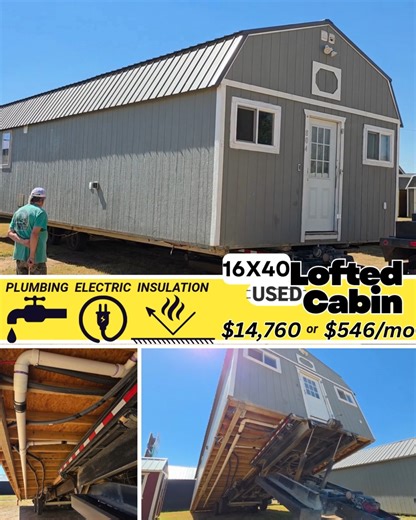 ❗REPO REPO REPO - PARTIALLY FINISHED ON THE INSIDE❗ Includes, plumbing, electric, AC unit, (2) 36" doors, a lofted upstairs with insulation. ➡Priced to move at $14,760 or $546/mo with No Credit Check. 📞 325-752-6164 📍 910 E Hall St. Bangs, TX 76823 ✉️nobleportablebuildings@gmail.com ⏱ Mon-Fri 9a-5p, Sat 10a-2 | Noble Portable Buildings