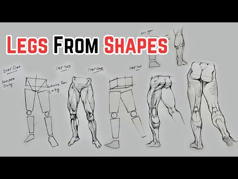 How to Draw Legs Step by Step from Basic Shapes | Easy Mastering Anatomy Tutorial for all
