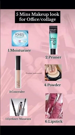 Get Ready in 5 Minutes 😍 | Quick Office/College Makeup Tutorial 💋 #classicgirltamanna