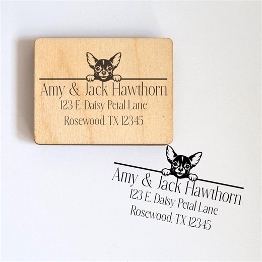 Chihuahua Stamps, Custom Return Address Stamp Dog, Dog Address Stamp, Custom Address Stamp With Dog, Dog Breed Address Stamp Personalized - Etsy UK