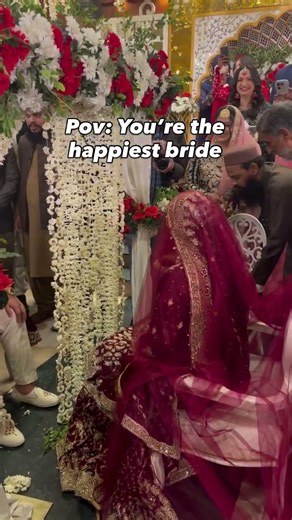 POV - : THE HAPPIEST BRIDE RECEPTION BRIDAL VIRAL VIDEO RECEPTION BRIDAL AMAZING 😻 MOMENT WITH BRIDE