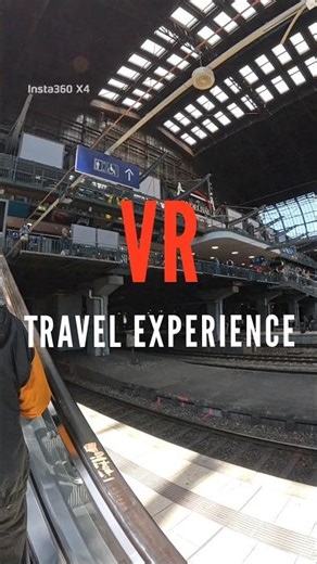 Step into Hamburg, Germany immersive 360° VR walk through bustling Hamburg Central Station
