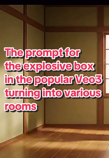 Explosive Box Transforms into Unique Rooms in Veo3
