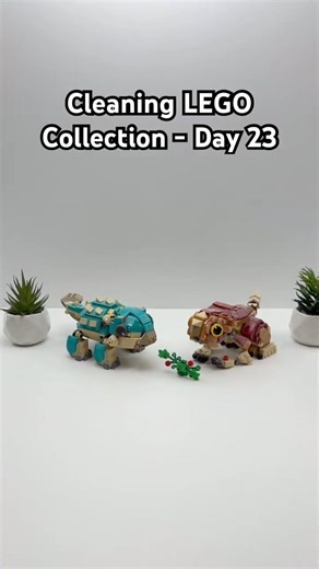 Cleaning LEGO Jurassic Park Baby Dolores & Bumpy 🦖 | Day 23 #lego #legoshorts #satisfying