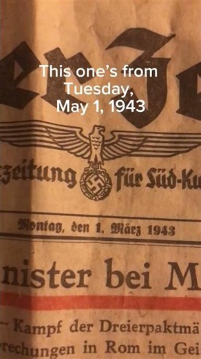 Taking a look at a newspaper from WW2