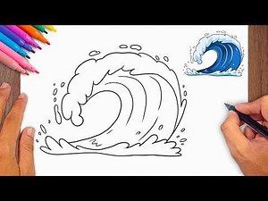 How to draw Wave - Easy Drawing for Kids & Beginners
