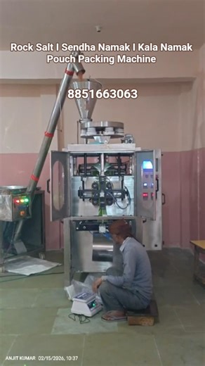 Fully Automatic Rock Salt I Black Salt I Sendha Namak Pouch Packing Machine I Anti-Corrosive Body