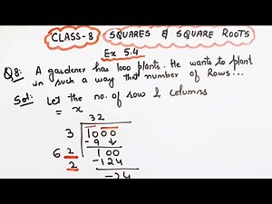Gardener has 1000 plants He wants to plant in such way that number of rows & column remain same