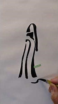 Fun Simple Line Drawings: Use Toilet Paper to Draw a Beautiful Girl in Blue Cheongsam!