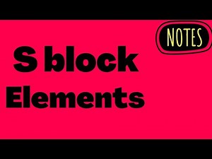 S block elements | handwritten notes | pdf | class 11 | by Sourabh Raina