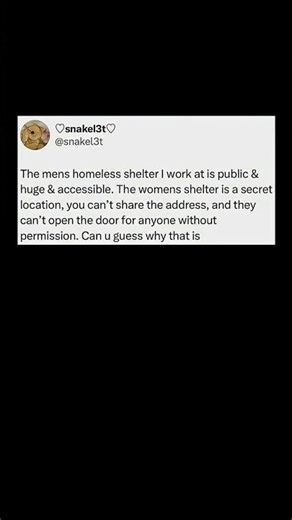 The difference between men’s and women’s shelters says everything 😶