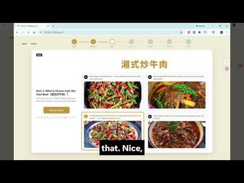 Chinese Cuisine Menu Decoder — User Simulation Demo