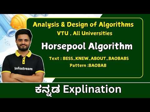 Horsepool algorithm | Analysis and Design of Algorithm | All universities