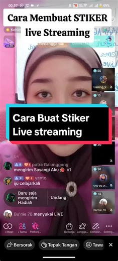 Cara Buat Stiker Live Streaming