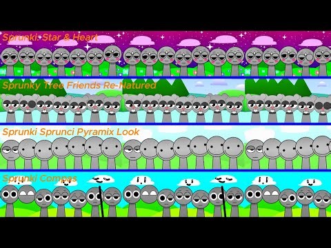 Mix all together characters in Sprunki | Sprunki: Star & Heart and Sprunky Tree Friends Re-Natured..