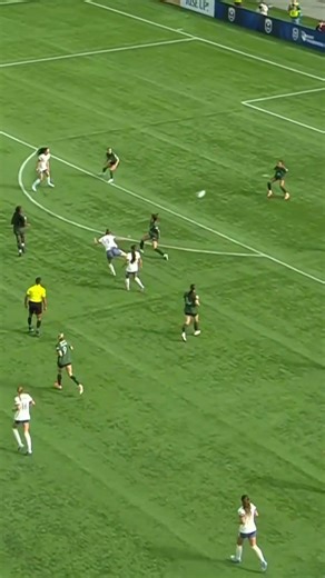 Maddie Mercado takes the shot and it slips through the keepers hands.