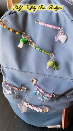 DIY Safety Pin Charms🧷🥰❤️ #safetypins #prada #crochet #charms #diyrings #diyaccessories #diy #shorts