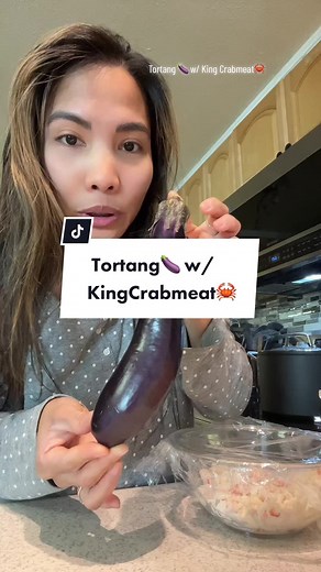 Replying to @tinspablo Tortang🍆talong with King Crabmeat 🦀 naman #fyph #ulamserye #foodvlog