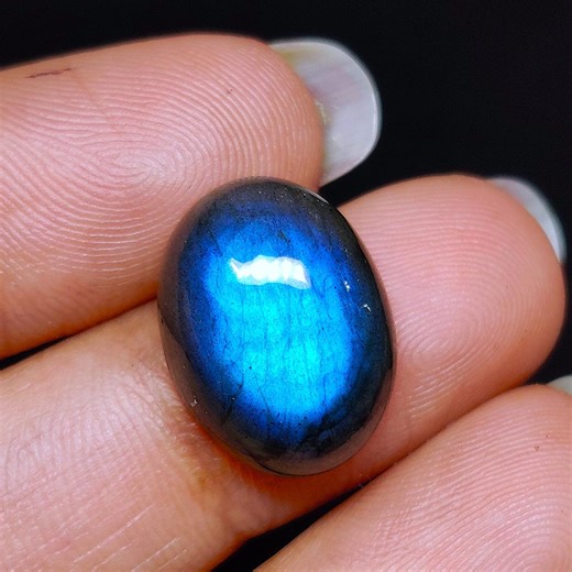 Buy Aurora Blue Labradorite Stone, Natural Shimmer Cabochon, Statement Jewelry Craft Gem(16x12x6mm) Online in India - Etsy
