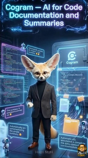 𝐂𝐨𝐠𝐫𝐚𝐦 — 𝐀𝐈 𝐟𝐨𝐫 𝐂𝐨𝐝𝐞 𝐃𝐨𝐜𝐮𝐦𝐞𝐧𝐭𝐚𝐭𝐢𝐨𝐧 𝐚𝐧𝐝 𝐒𝐮𝐦𝐦𝐚𝐫𝐢𝐞𝐬 Cogram transforms messy, complex code into clear, readable explanations, saving developers hours of documentation work. It automatically generates comments, summaries, and function explanations while keeping everything up-to-date, helping teams onboard faster and maintain code quality without tedious manual effort. #AI #aidigitalcreator #aitools #reelsviralシfb #Hazri 20260126 Hazri NUH 085v | Hazri Nuh