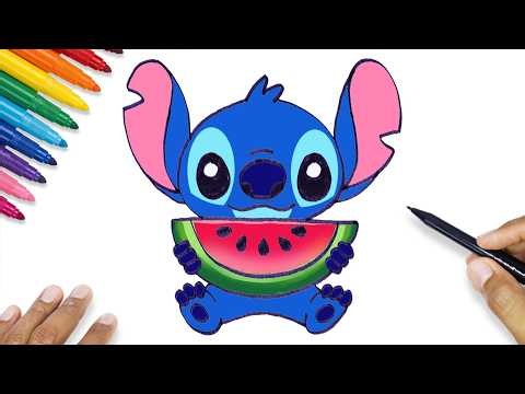 HOW TO DRAW STITCH EARS STEP BY STEP