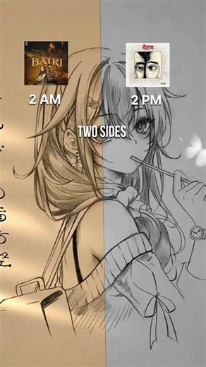 Two sides 👀 || Incredible art creations by avantika || #shorts 🌷