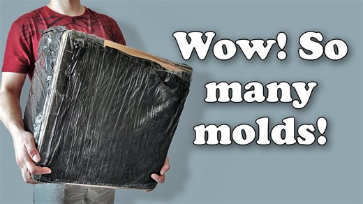 Testing a huge box of silicone molds