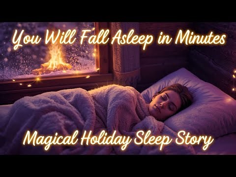 Fall Asleep in a Cozy Christmas Cabin Under Snowy Stars | Magical Holiday Bedtime Story