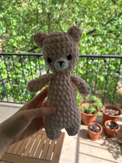 Crochet Pink Teddy Bear - Handmade Teddy Bear Plushie - Etsy