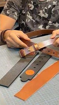 Button Stud Belt Template for DIY amazing leather belt #Shorts #leathercraft